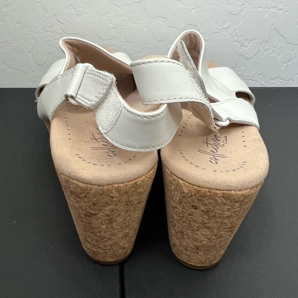 NIB Clarks Annadel Ivory Wedge Slingback Size 11 - Picture 9 of 10